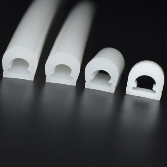 180 degree Dome Curve silicone led strip sleeve - Top View 10*12mm ...