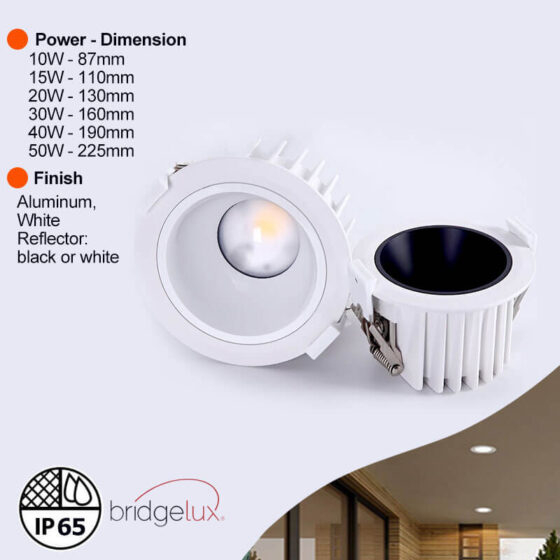 Waterproof Recessed LED downlight Round