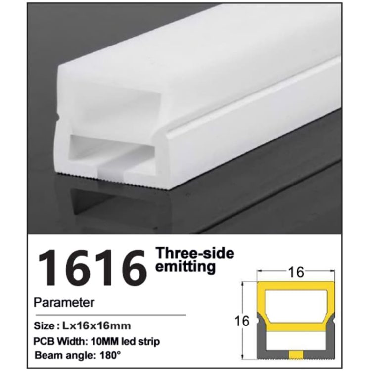 3 Sides Top view Silicone LED channel 16*16mm