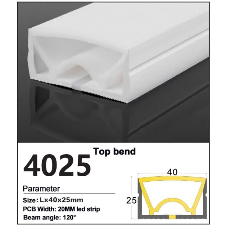 Top view Silicone LED Strip channel 40*25mm