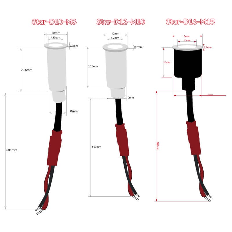 New Ceiling star lights Dia12mm*H21mm, Cut out 10mm, DC24V Tiny 9 New Ceiling star lights Dia12mm*H21mm, Cut out 10mm, DC24V Tiny - Image 9