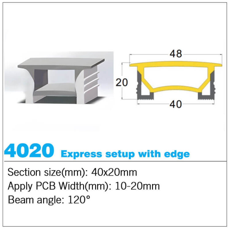 Recessed LED Silicone Cover 40*20mm