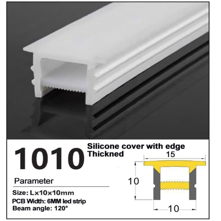 LED strip Silicone Cover 10*10mm