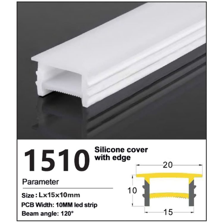 Recessed Silicone Cover for led strip 15*10mm