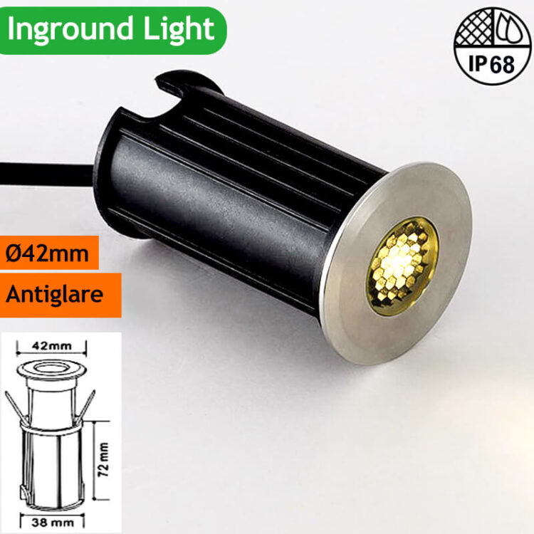 LED inground light Antiglare Dia42mm