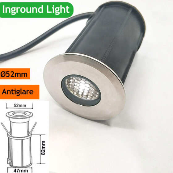 LED inground light Antiglare Dia52mm