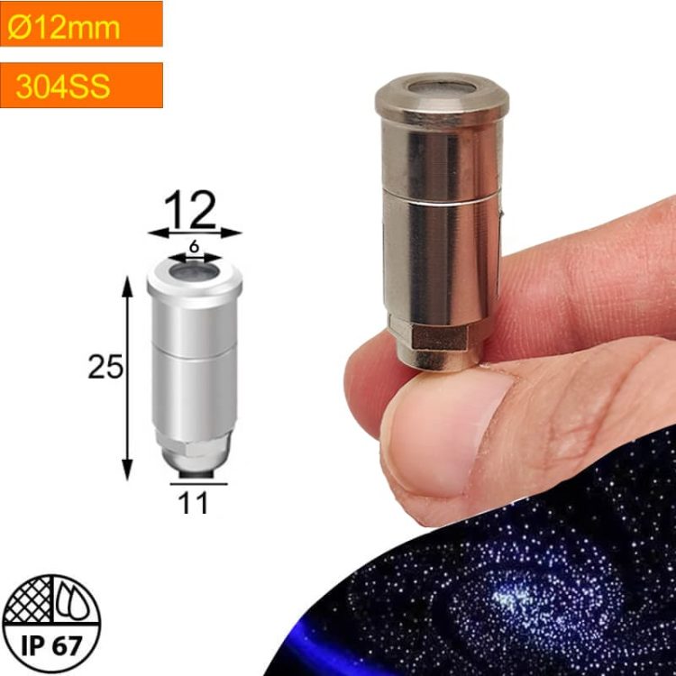 Mini Ceiling star lights Dia12mm, Cut out 11mm
