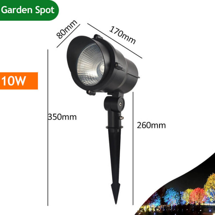 Garden Led Spike Spot Light 10W Dia80mm
