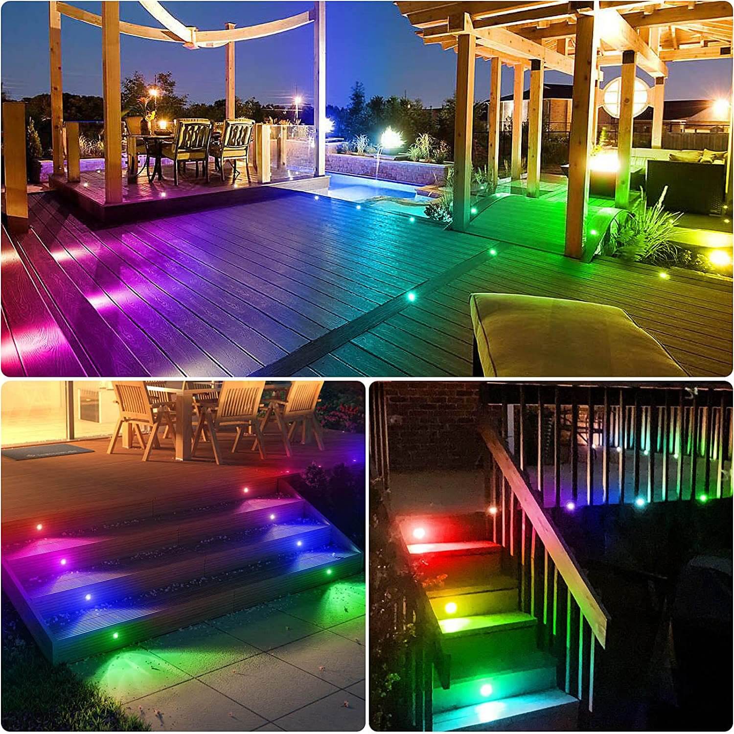 New Complete Kit LED deck lights of 10PCS RGB 6 New Complete Kit LED deck lights of 10PCS RGB - Image 6