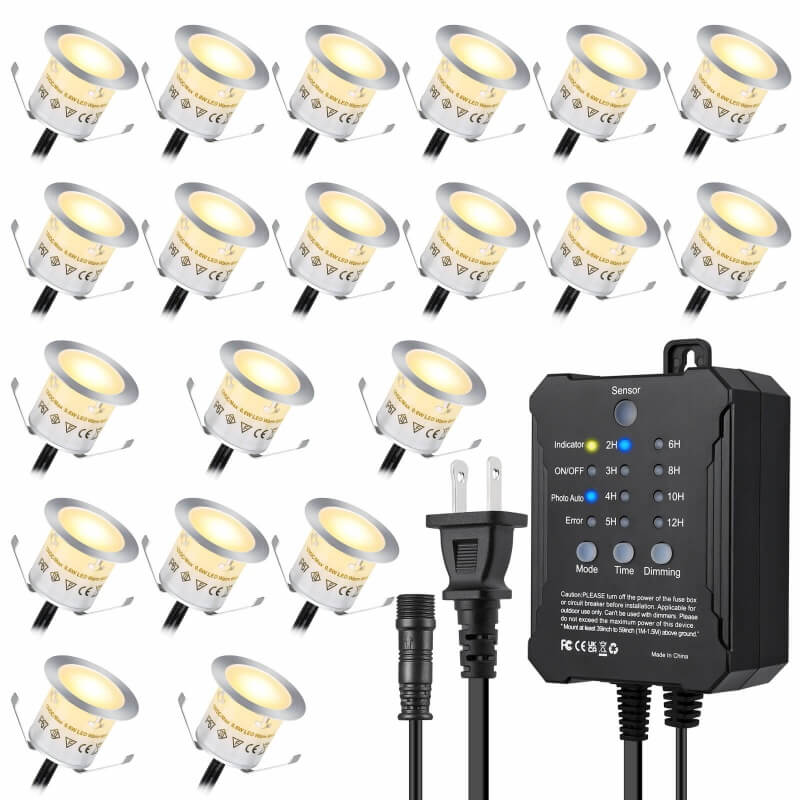 New Sensor timer Complete Kit LED deck lights of 16PCS 1 Sensor timer Complete Kit LED deck lights