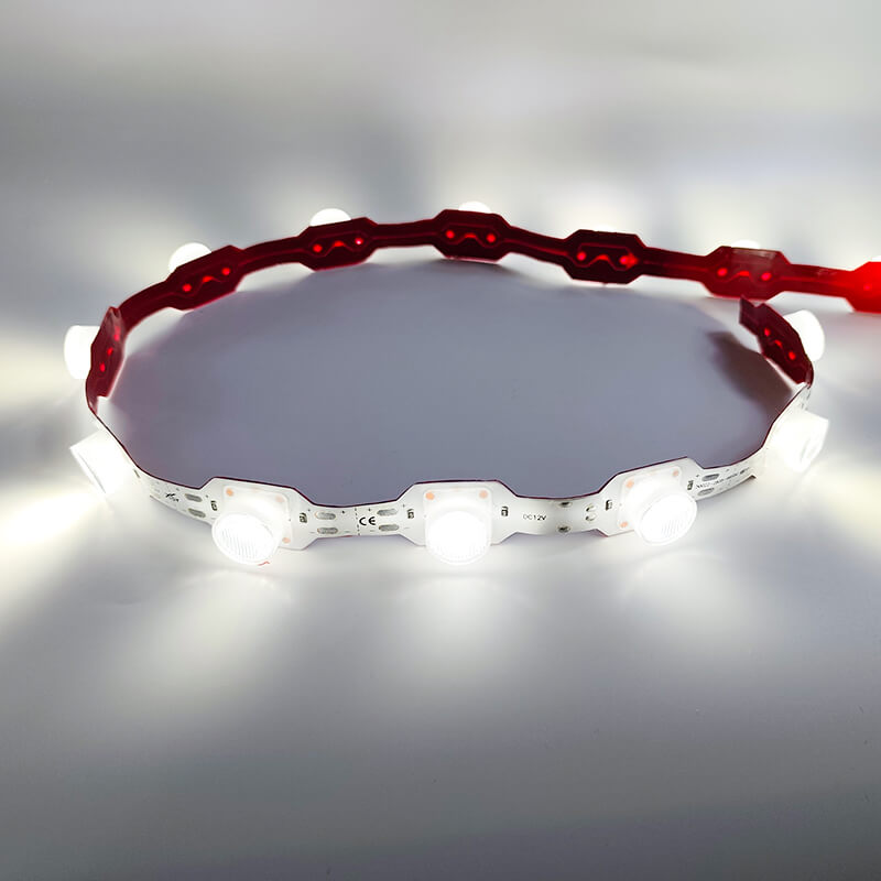 Zipzag LED Strip with Lens IP67 18D/M 20W/m 22mm 1LED CUT 12V plug-play 50mtr/Reel 2 Zipzag LED Strip with Lens IP67 18D/M 20W/m 22mm 1LED CUT 12V plug-play 50mtr/Reel - Image 2