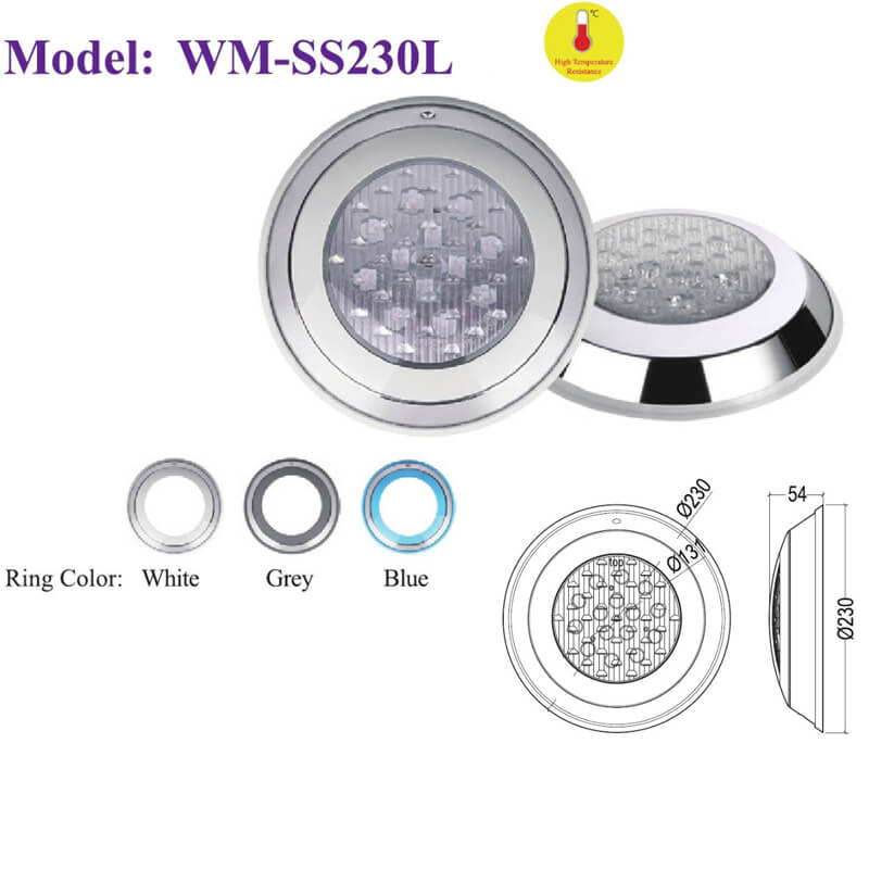 New high temperatuer resistance Swimming Pool Lights with lens Dia150*H54mm 1 high temperatuer resistance Swimming Pool Lights