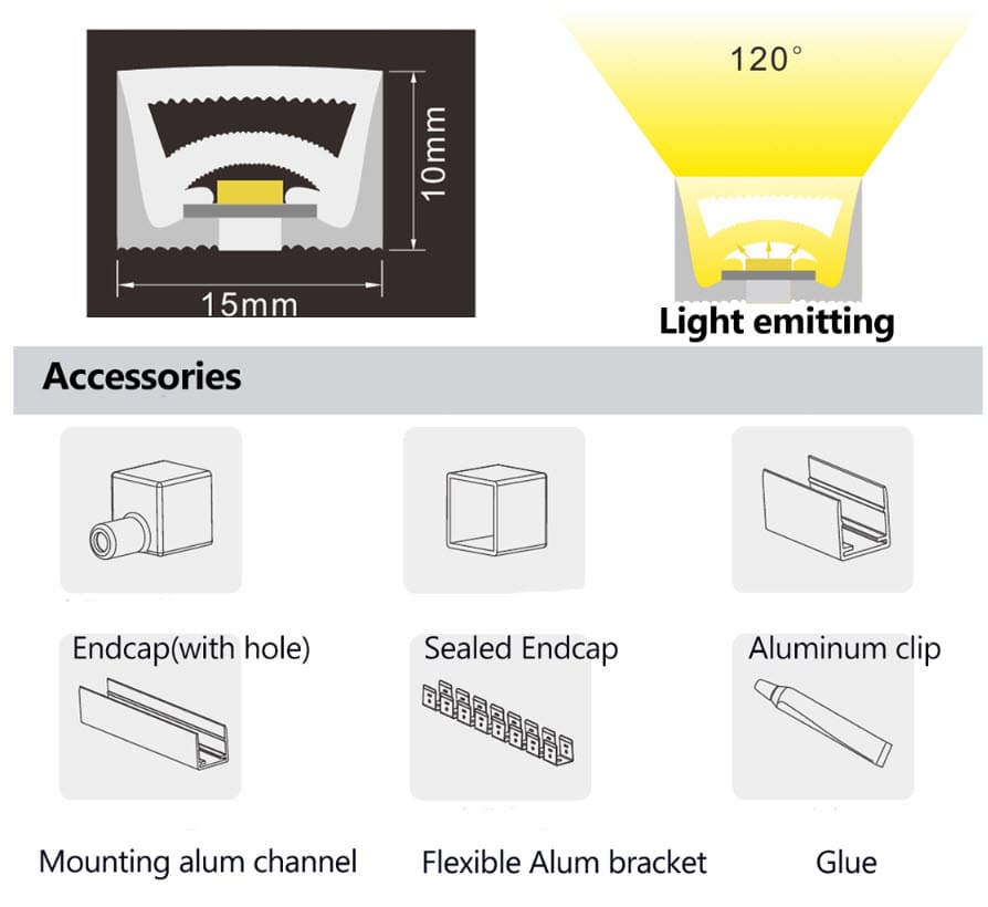 Silicone Neon LED Strip New Flex neon strip BL1510 Top bend 2 Silicone Neon LED Strip New Flex neon strip BL1510 Top bend - Image 2