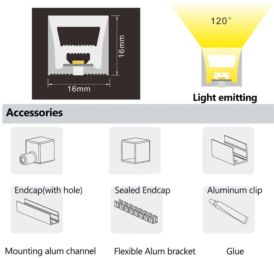 Silicone Neon LED Strip New Flex neon strip BL1616 Top bend 2 Silicone Neon LED Strip New Flex neon strip BL1616 Top bend - Image 2
