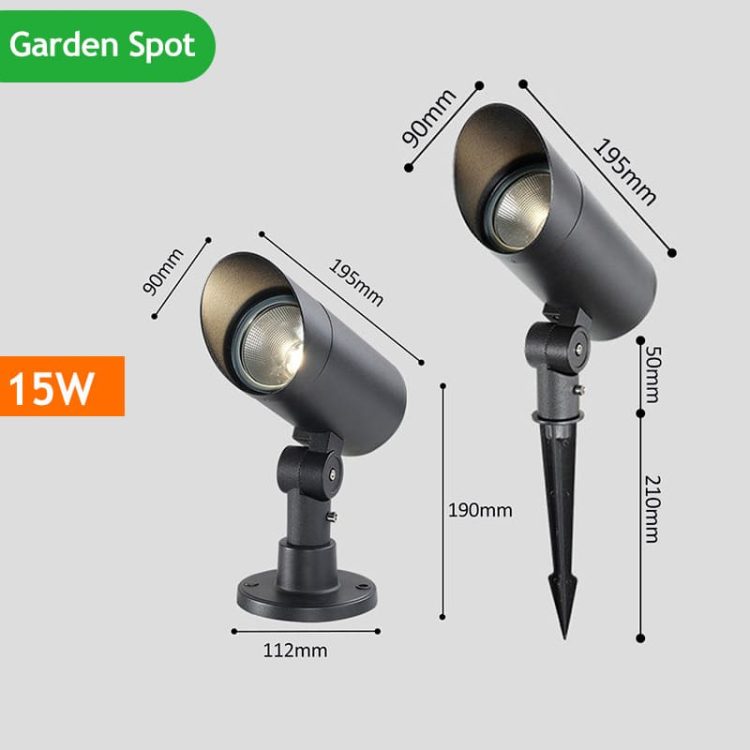 Landscape Lighting - Flex Linear Lighting - Direct Factory prices 7 Garden Led Spot Light 15W Dia90mm