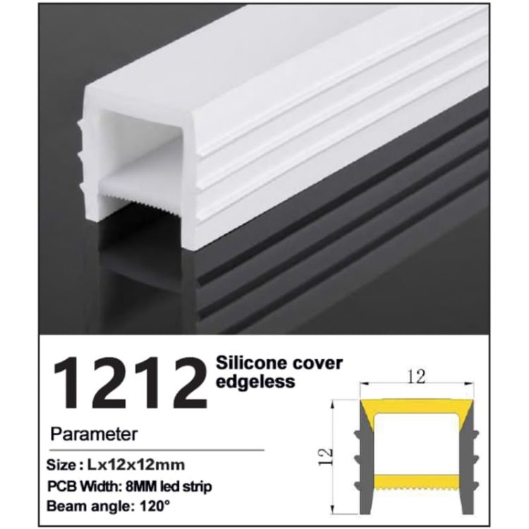 Recessed silicone cover edgeles 12*12mm