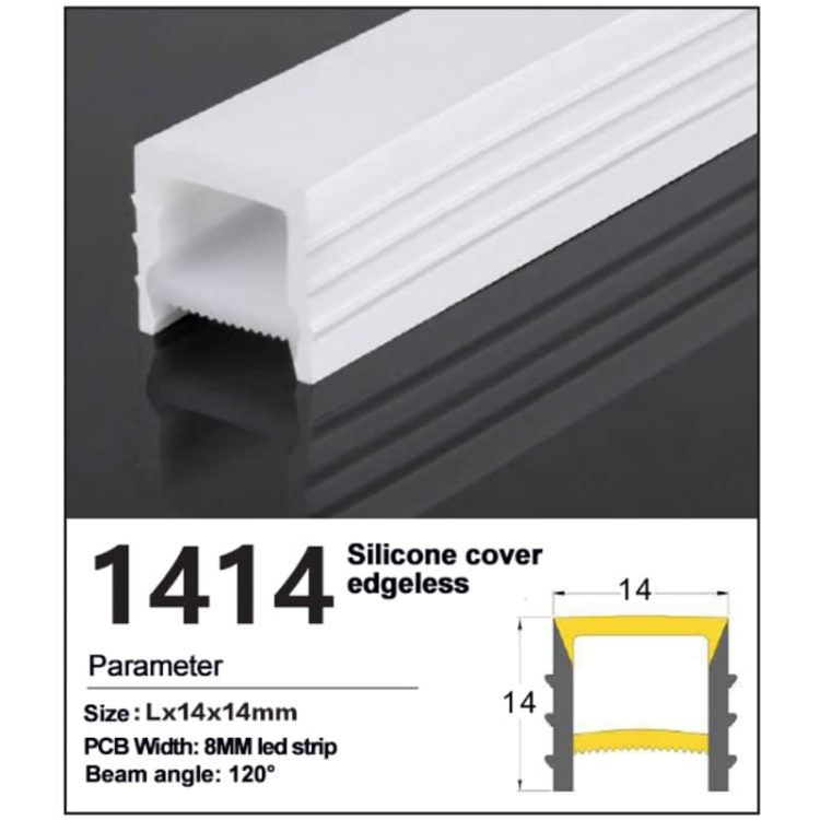 Recessed silicone cover edgeles 14*14mm
