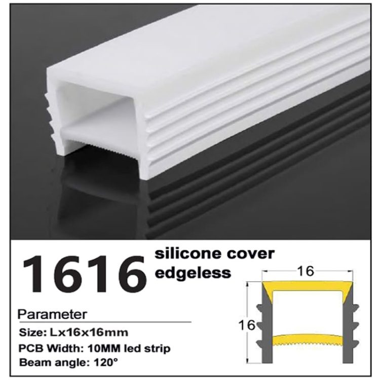Recessed silicone cover edgeles 16*16mm