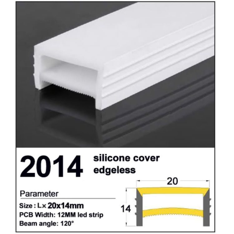 Recessed silicone cover edgeless 20*14mm