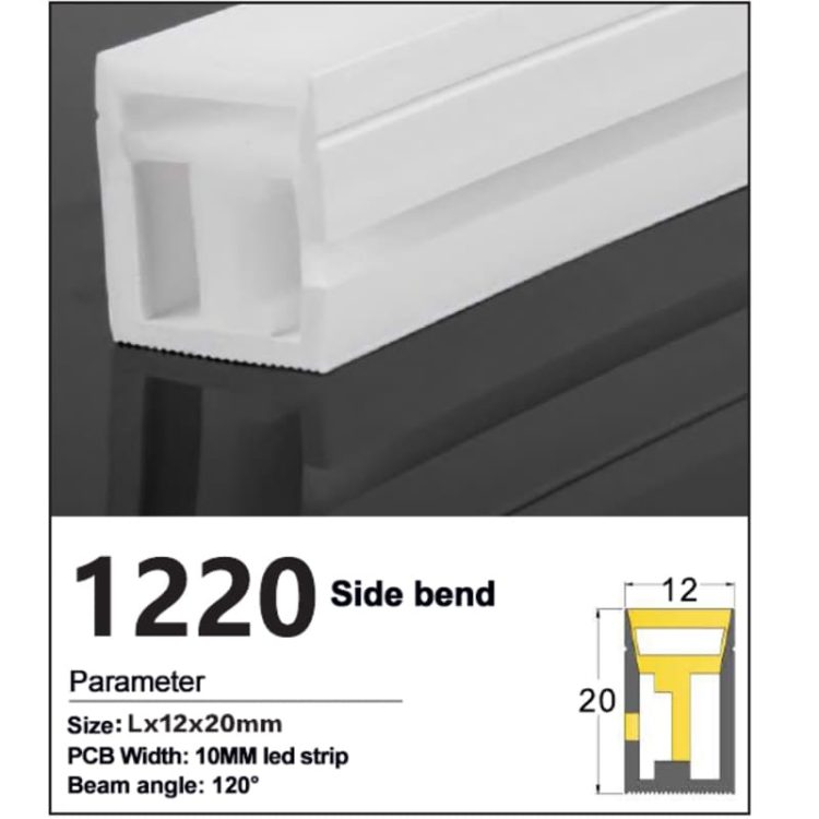 Landscape Lighting - Flex Linear Lighting - Direct Factory prices 21 Side bend LED Strip Silicone channel 12*20mm