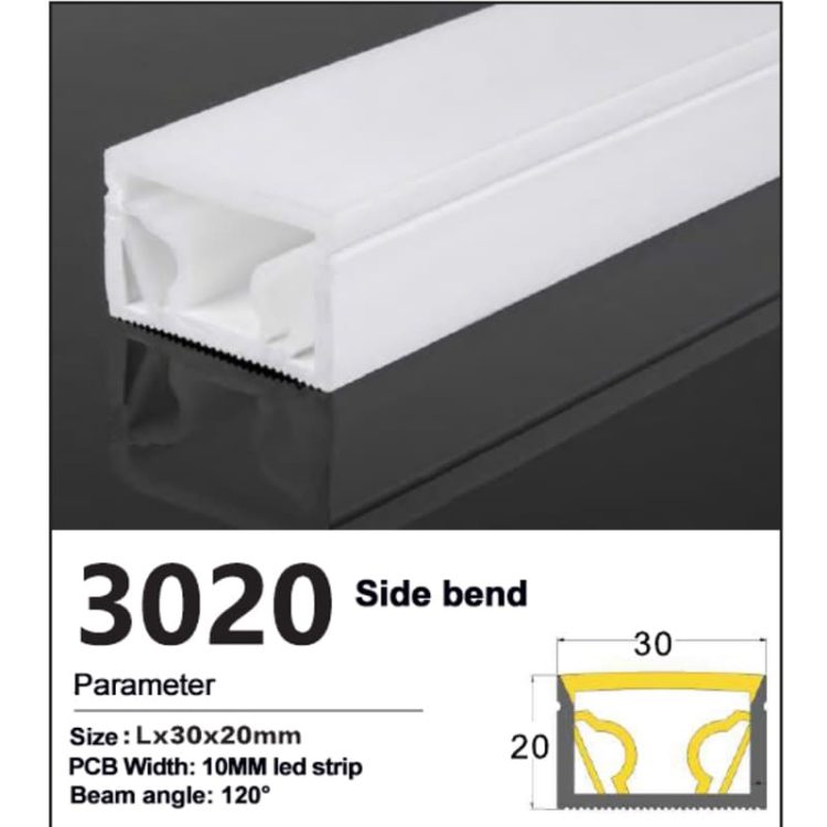 Landscape Lighting - Flex Linear Lighting - Direct Factory prices 23 Side bend LED Strip Silicone channel 30*20mm