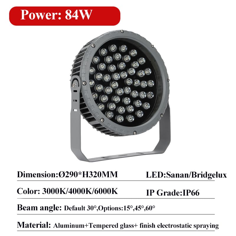 New Landscape Round LED Spotlight 84W Dia290mm 4 New Landscape Round LED Spotlight 84W Dia290mm - Image 4